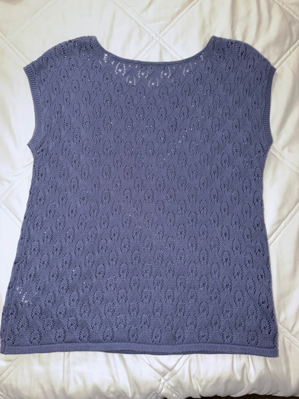 Banana Republic Heather Lavender Open-Knit Crew Sweater - Picture 3 of 7